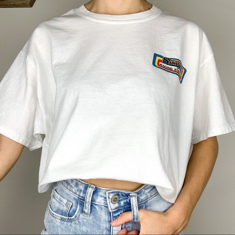 Vintage 90s Racing Engines White T-Shirt